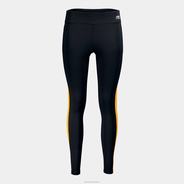 Joma 82P4R3936 برتقالة سوداء لباس ضيق طويل دافني نحيف