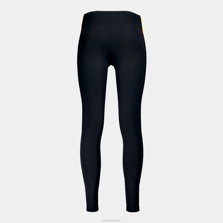 Joma 82P4R3936 برتقالة سوداء لباس ضيق طويل دافني نحيف