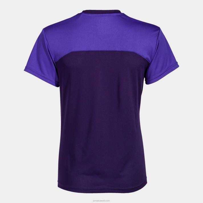 Joma 82P4R3955 أرجواني قميص قصير الأكمام الفائز الثاني نحيف
