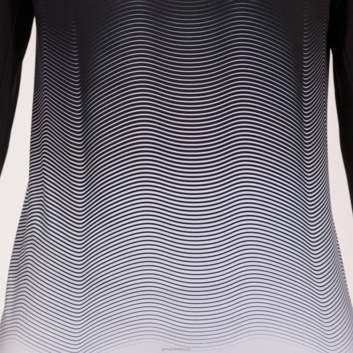 Joma 82P4R3979 أسود أبيض رمادي قميص من النوع الثقيل النخبة السابع نحيف