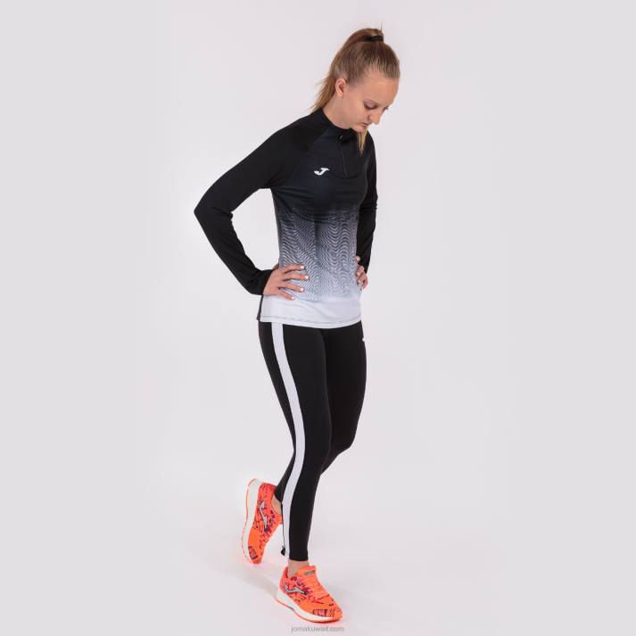 Joma 82P4R3979 أسود أبيض رمادي قميص من النوع الثقيل النخبة السابع نحيف