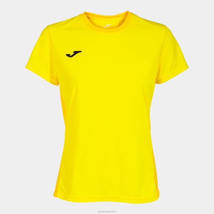Joma 82P4R3997 أصفر قميص قصير الأكمام الفائز الثاني نحيف