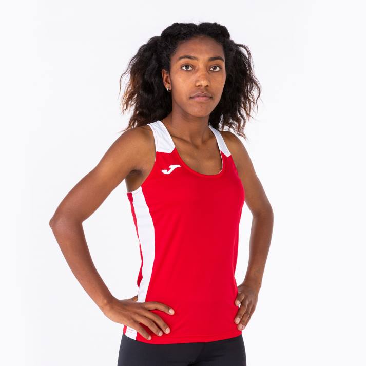 Joma 82P4R4001 احمر ابيض أعلى سجل للدبابات الثاني نحيف