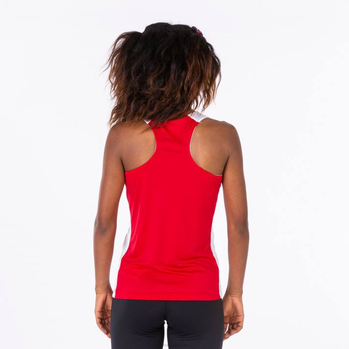 Joma 82P4R4001 احمر ابيض أعلى سجل للدبابات الثاني نحيف