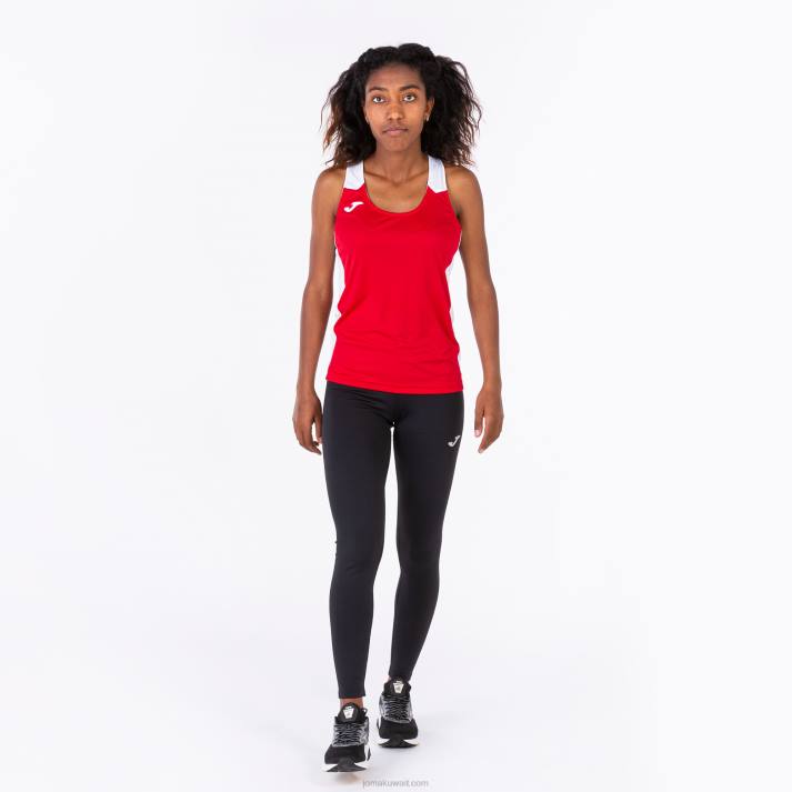 Joma 82P4R4001 احمر ابيض أعلى سجل للدبابات الثاني نحيف