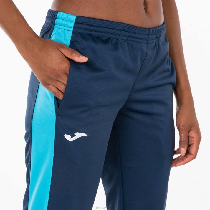 Joma 82P4R4017 الأزرق الداكن الفيروز الفلوريسنت بطولة السراويل الطويلة الرابع نحيف