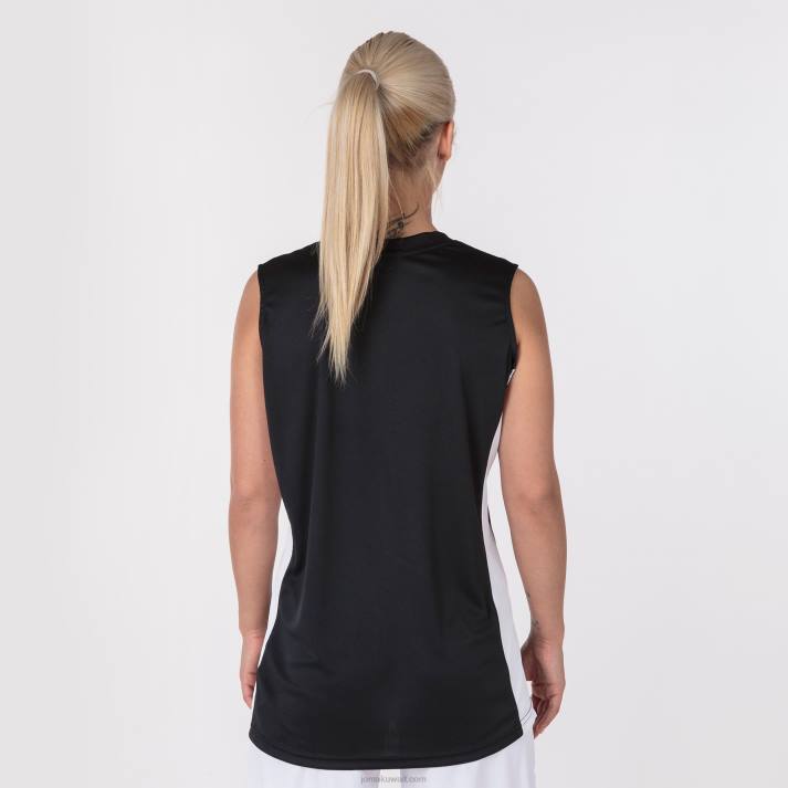 Joma 82P4R4022 أسود أبيض تي شيرت بلا أكمام كانشا ​​الثالث نحيف