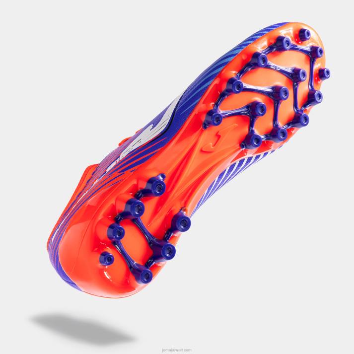 Joma 82P4R403 الأزرق الملكي البرتقالي الفلوريسنت حذاء كرة القدم دفع كوب 23 عشب صناعي