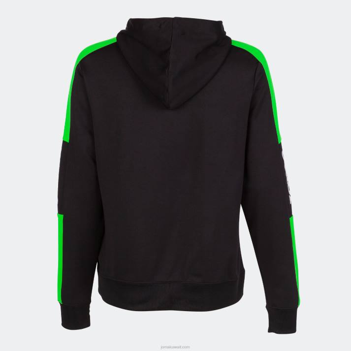 Joma 82P4R4044 أسود أخضر نيون بطولة سترة مقنعين الرابع نحيف