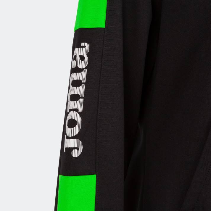 Joma 82P4R4044 أسود أخضر نيون بطولة سترة مقنعين الرابع نحيف