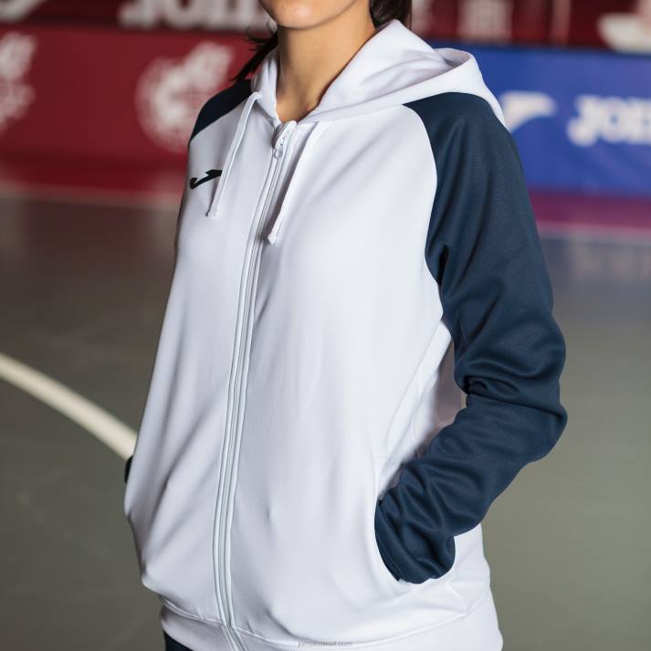 Joma 82P4R4046 أبيض كحلي أكاديمية جاكيت مقنع رابعًا نحيف