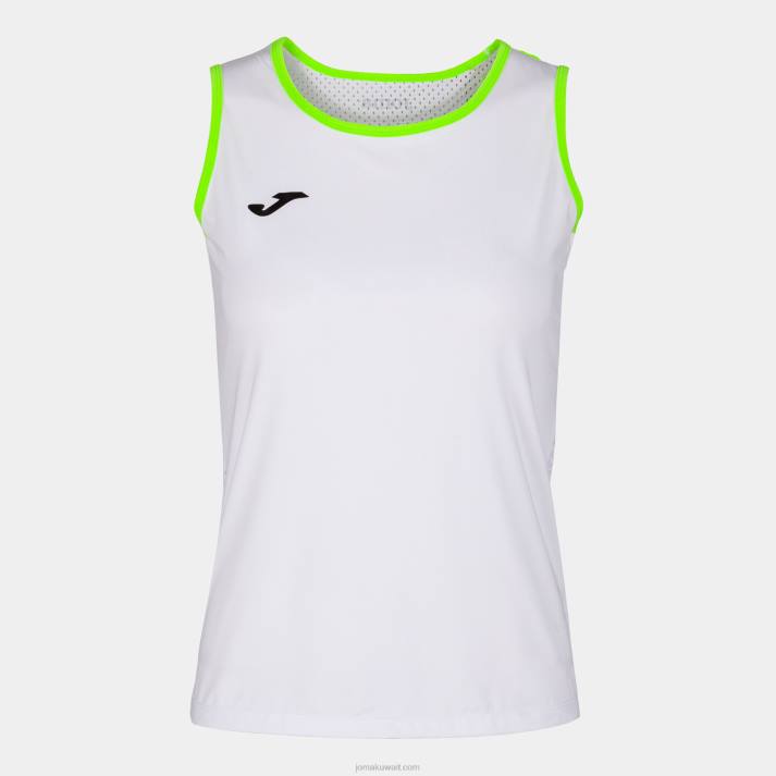 Joma 82P4R4051 أبيض أخضر فلوري كسر أعلى الخزان نحيف