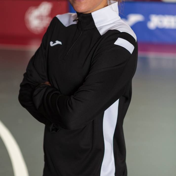 Joma 82P4R4052 أسود أبيض بطولة قميص من النوع الثقيل vi نحيف