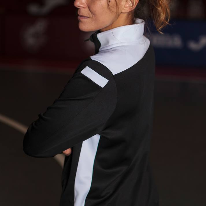 Joma 82P4R4052 أسود أبيض بطولة قميص من النوع الثقيل vi نحيف