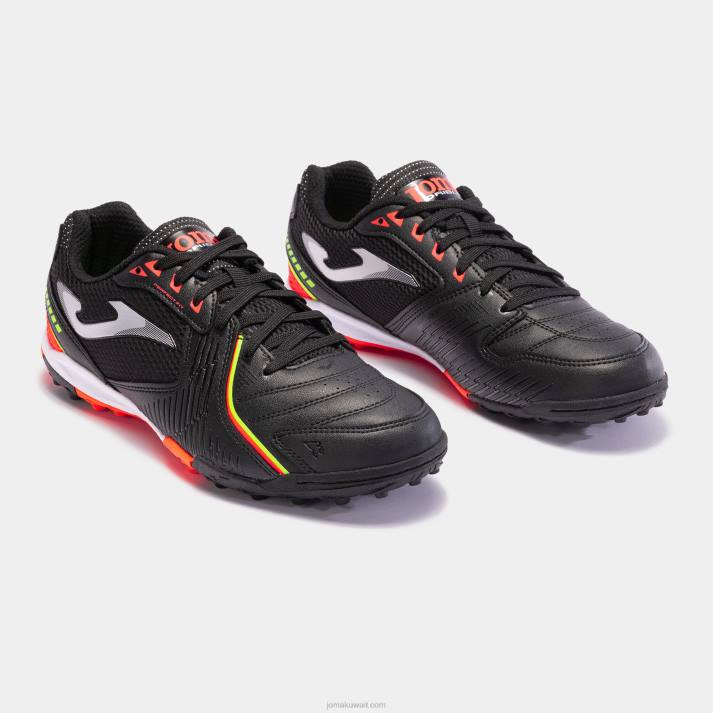 Joma 82P4R4065 أسود أحمر حذاء كرة القدم المراوغة 23 العشب