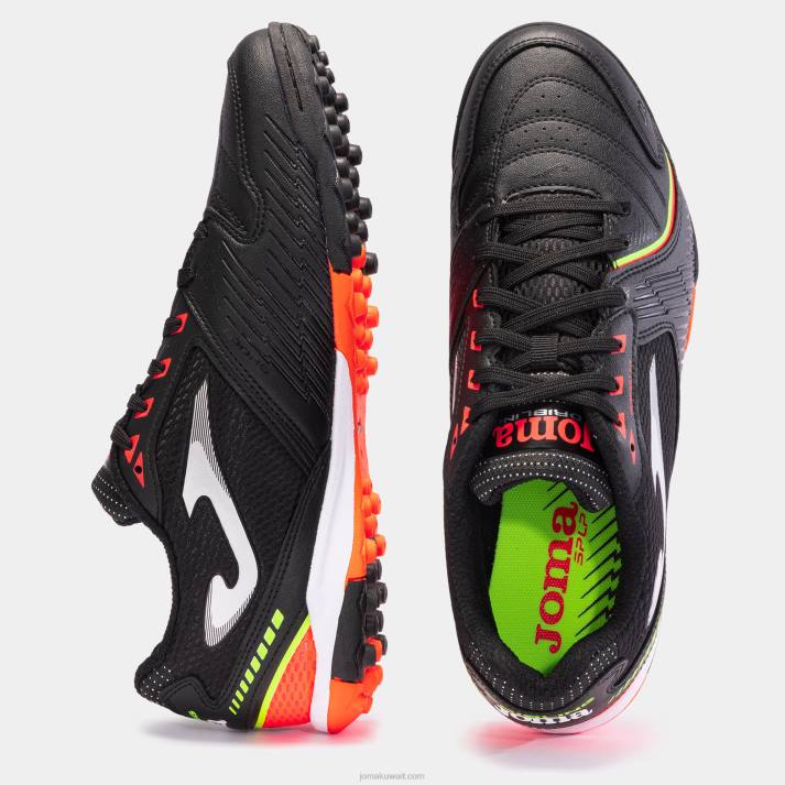 Joma 82P4R4065 أسود أحمر حذاء كرة القدم المراوغة 23 العشب