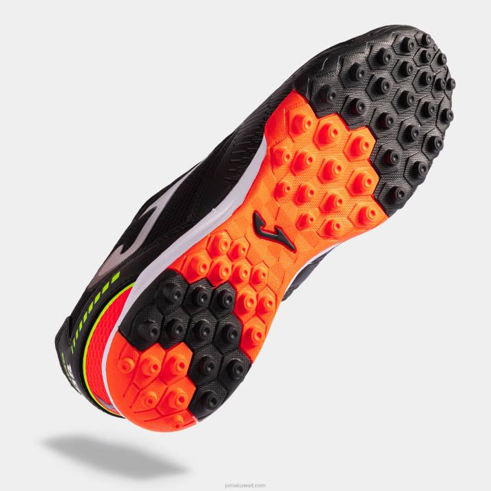 Joma 82P4R4065 أسود أحمر حذاء كرة القدم المراوغة 23 العشب