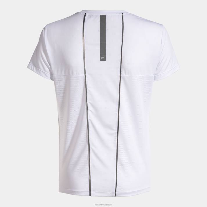 Joma 82P4R4066 أبيض قميص قصير الأكمام r-night نحيف