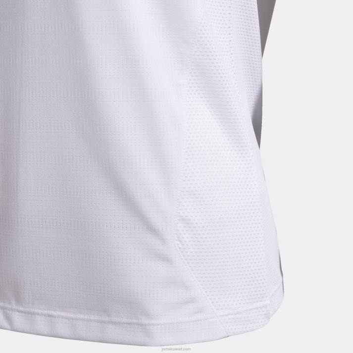 Joma 82P4R4066 أبيض قميص قصير الأكمام r-night نحيف