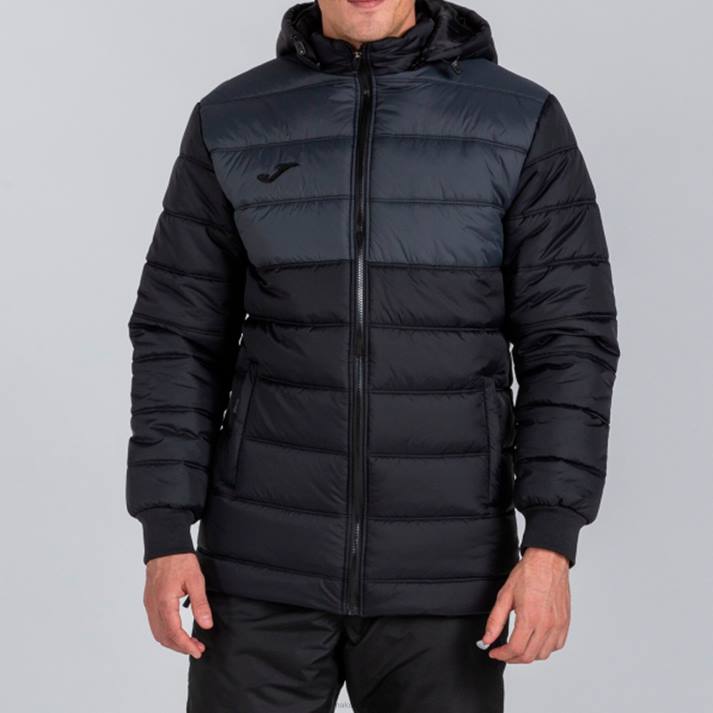 Joma 82P4R4075 أسود رمادي غامق anorak الحضرية الثاني رجال
