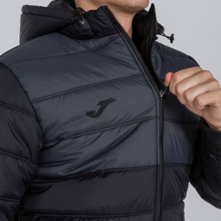 Joma 82P4R4075 أسود رمادي غامق anorak الحضرية الثاني رجال