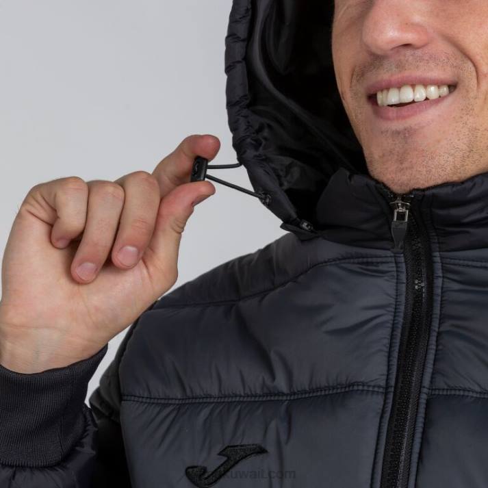 Joma 82P4R4075 أسود رمادي غامق anorak الحضرية الثاني رجال