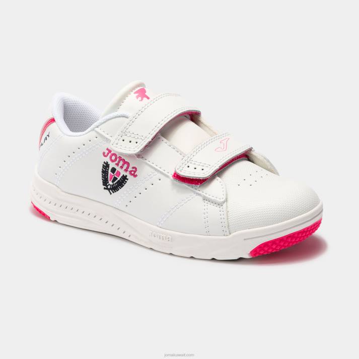 Joma 82P4R4079 الفوشيه الأبيض الاحذية الكاجوال تلعب 22 صغار