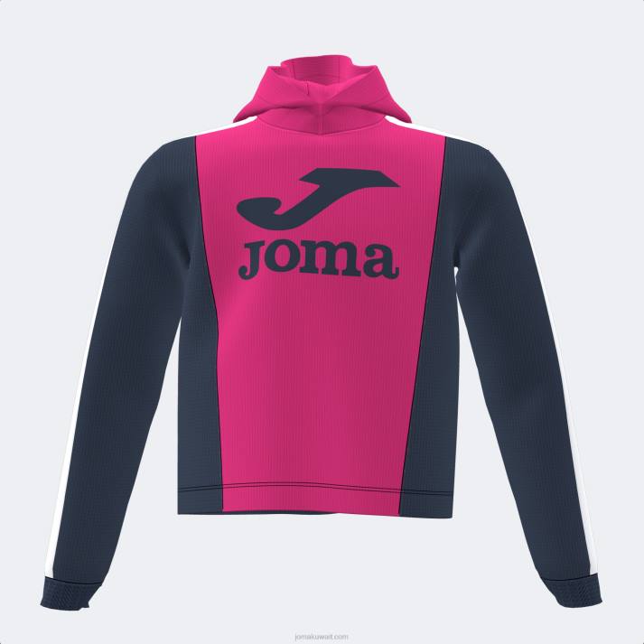 Joma 82P4R4086 الفوشيه الأسود مقنع سترة فتاة بارك