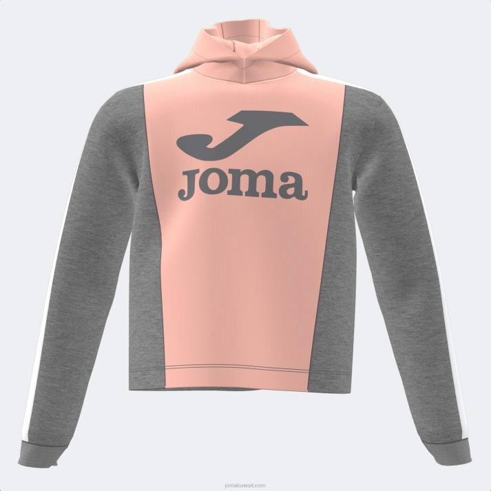 Joma 82P4R4119 الوردي مزيج الرمادي مقنع سترة فتاة بارك