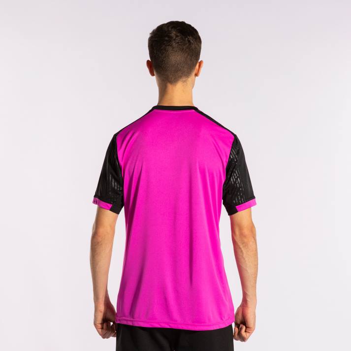 Joma 82P4R4129 نيون وردي أسود قميص قصير الأكمام مونتريال رجال