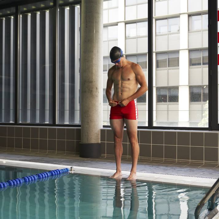 Joma 82P4R4130 أحمر شورت السباحة سبلاش رجال