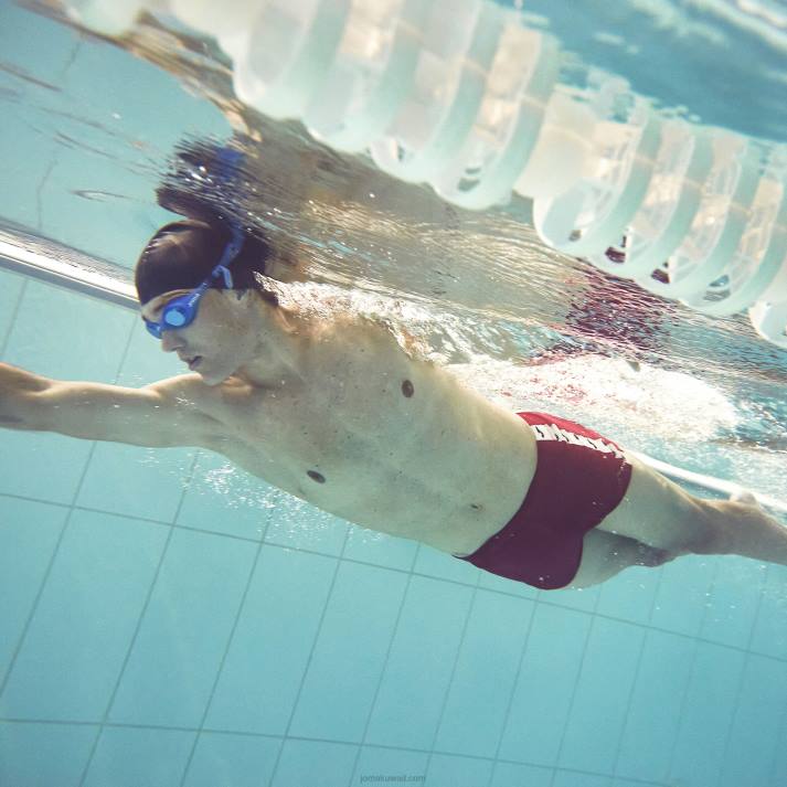 Joma 82P4R4130 أحمر شورت السباحة سبلاش رجال