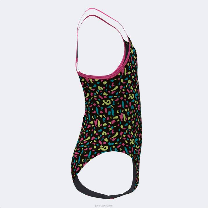 Joma 82P4R4135 أسود ملابس السباحة فتاة سانتا مونيكا