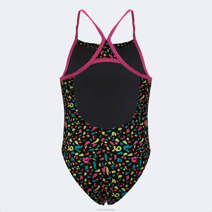 Joma 82P4R4135 أسود ملابس السباحة فتاة سانتا مونيكا