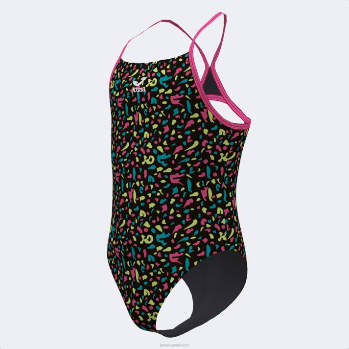 Joma 82P4R4135 أسود ملابس السباحة فتاة سانتا مونيكا