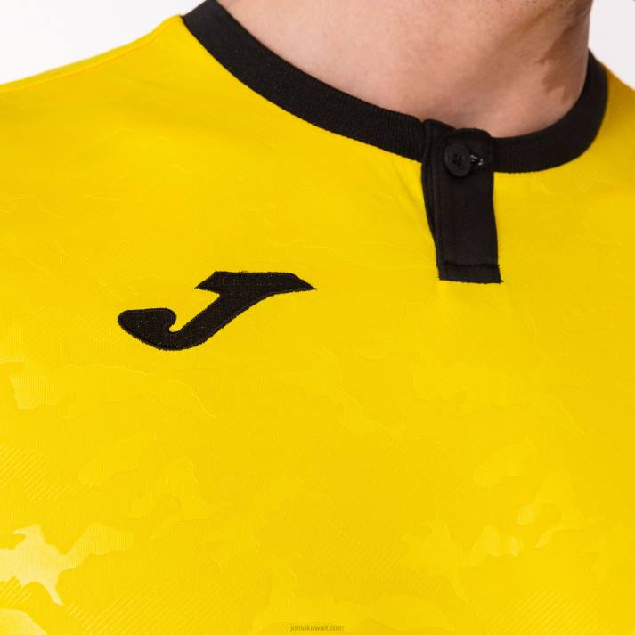Joma 82P4R4147 أصفر أسود قميص قصير الأكمام toletum الثاني رجال