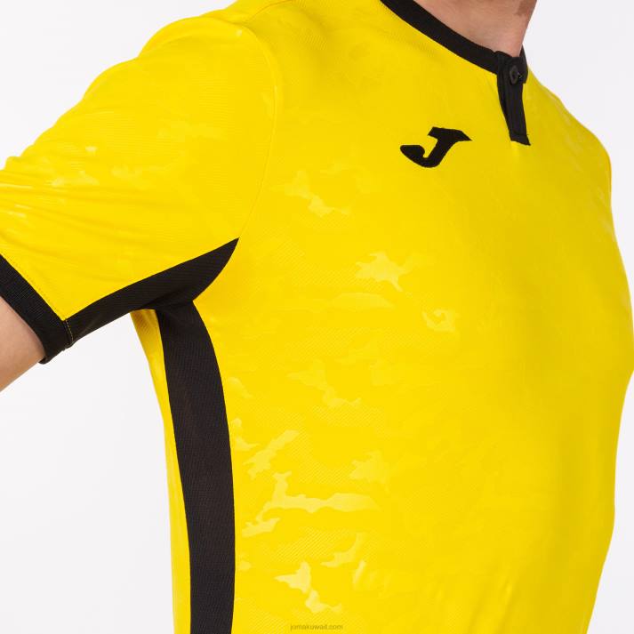Joma 82P4R4147 أصفر أسود قميص قصير الأكمام toletum الثاني رجال