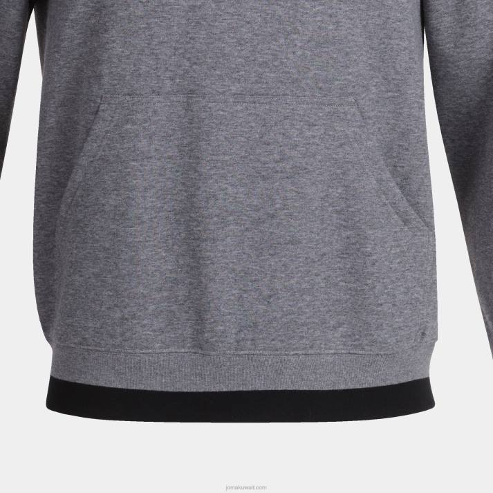 Joma 82P4R4182 مزيج أسود رمادي سترة مقنعين مريحة الثاني رجال