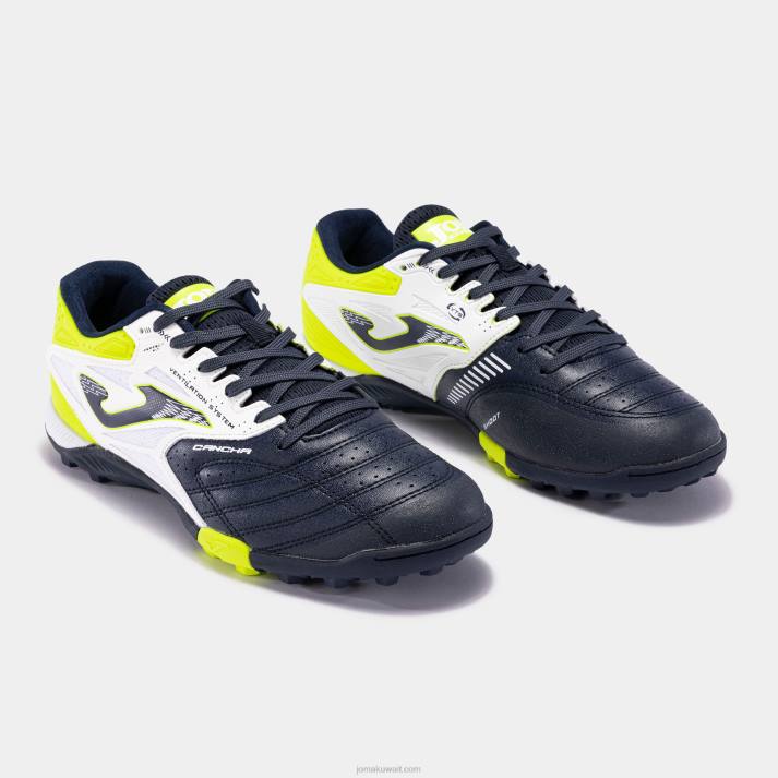 Joma 82P4R419 الأزرق الداكن الأبيض حذاء كرة القدم Cancha 23 turf