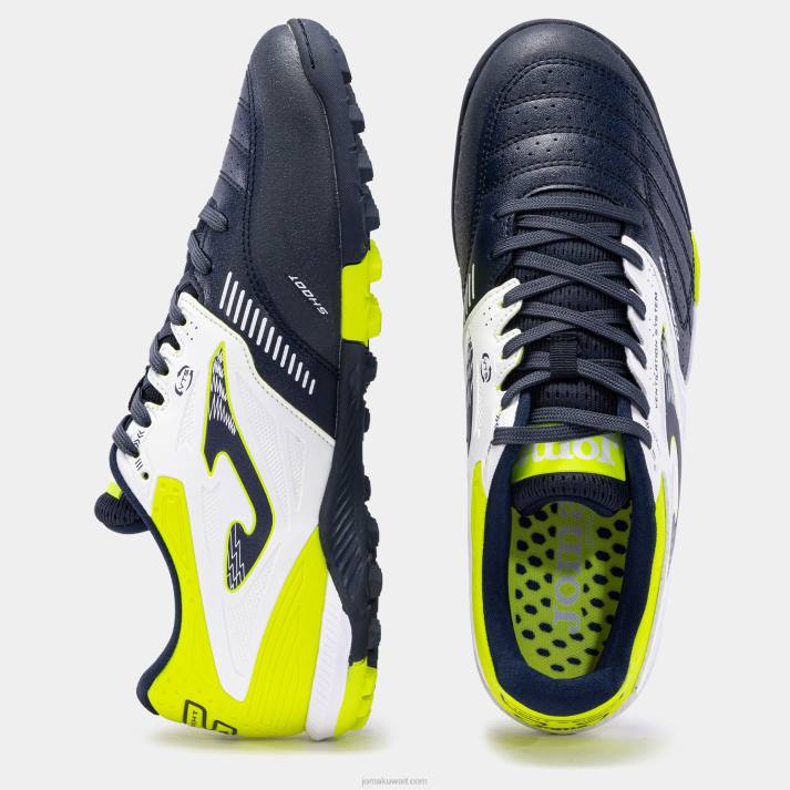 Joma 82P4R419 الأزرق الداكن الأبيض حذاء كرة القدم Cancha 23 turf