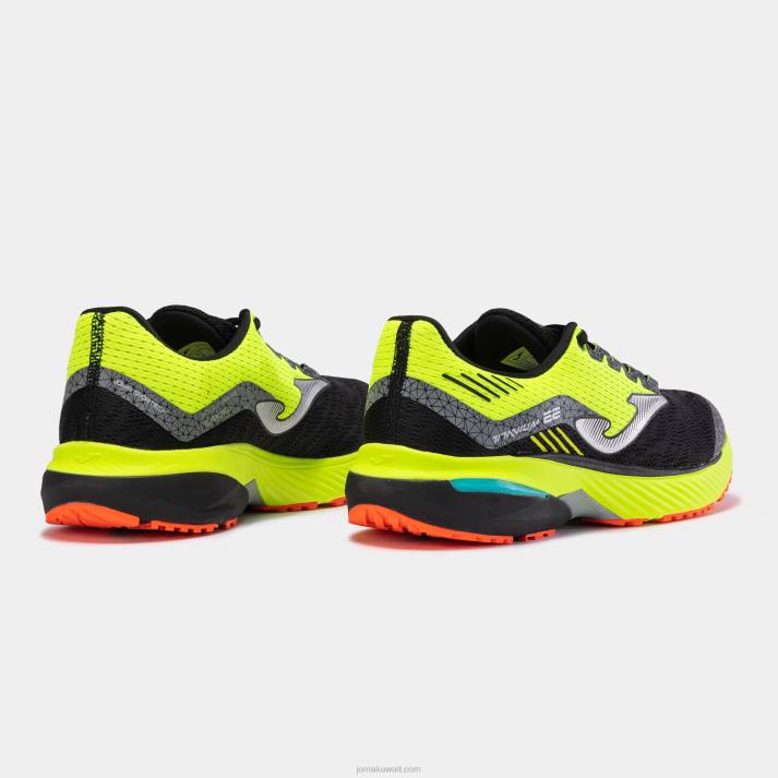 Joma 82P4R420 أسود أصفر فلوري حذاء الجري التيتانيوم 23 رجال