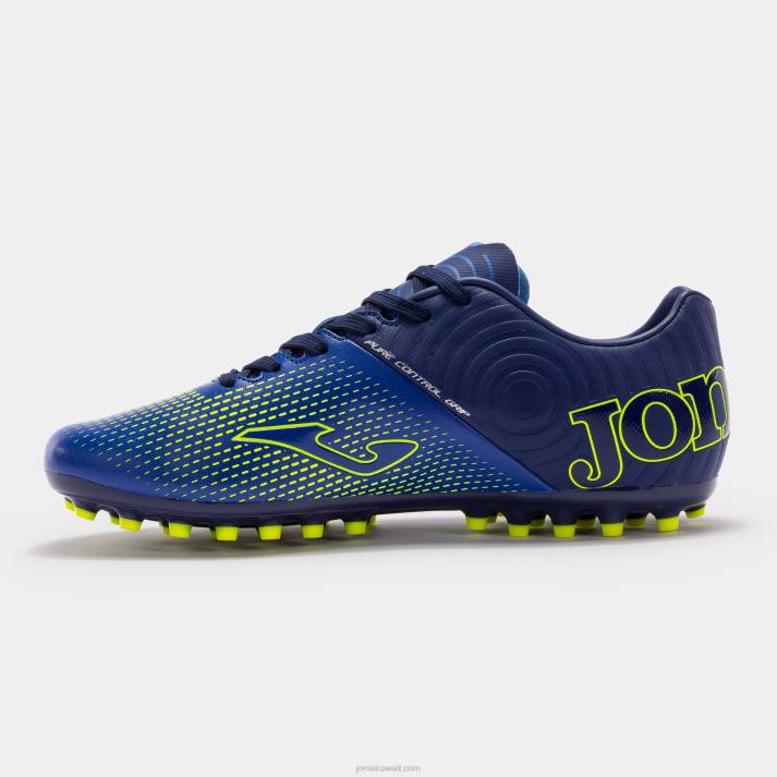 Joma 82P4R422 الأزرق الملكي الأخضر الفلوريسنت حذاء كرة القدم xpander 23 عشب صناعي