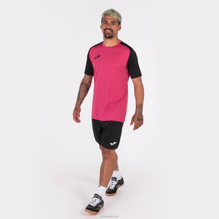 Joma 82P4R4251 الفوشيه الأسود قميص بأكمام قصيرة أكاديمية رابعا رجال