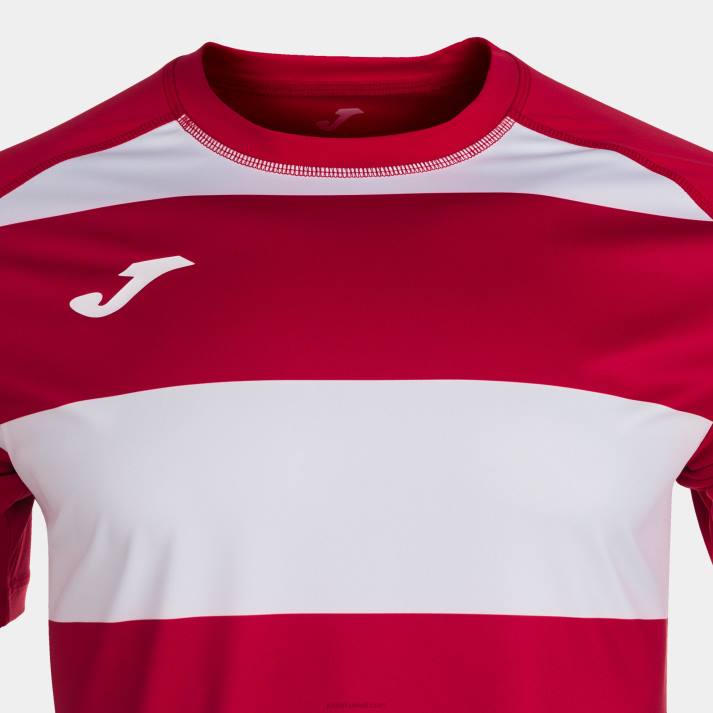 Joma 82P4R4257 احمر ابيض قميص قصير الأكمام prorugby الثاني رجال