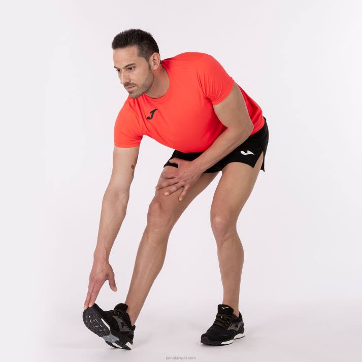 Joma 82P4R4259 نيون المرجان قميص قصير الأكمام سجل الثاني رجال