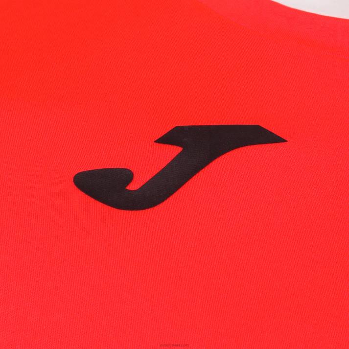 Joma 82P4R4259 نيون المرجان قميص قصير الأكمام سجل الثاني رجال