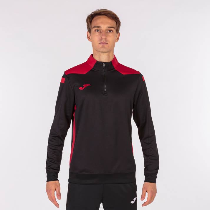 Joma 82P4R4260 أسود أحمر بطولة قميص من النوع الثقيل vi رجال