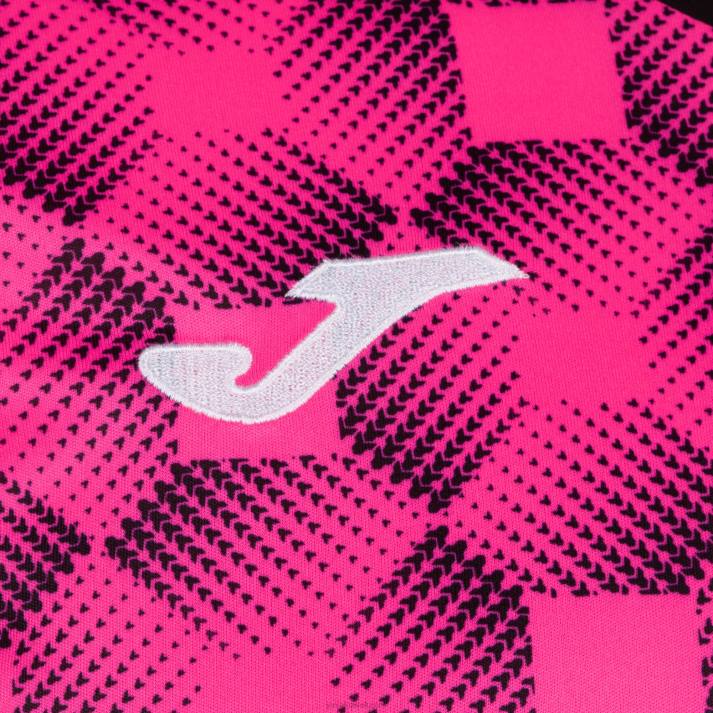 Joma 82P4R4270 نيون وردي أسود قميص بأكمام قصيرة سوبر نوفا iii رجال