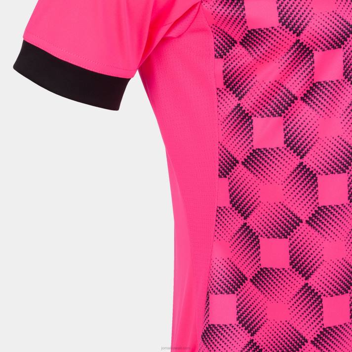 Joma 82P4R4270 نيون وردي أسود قميص بأكمام قصيرة سوبر نوفا iii رجال