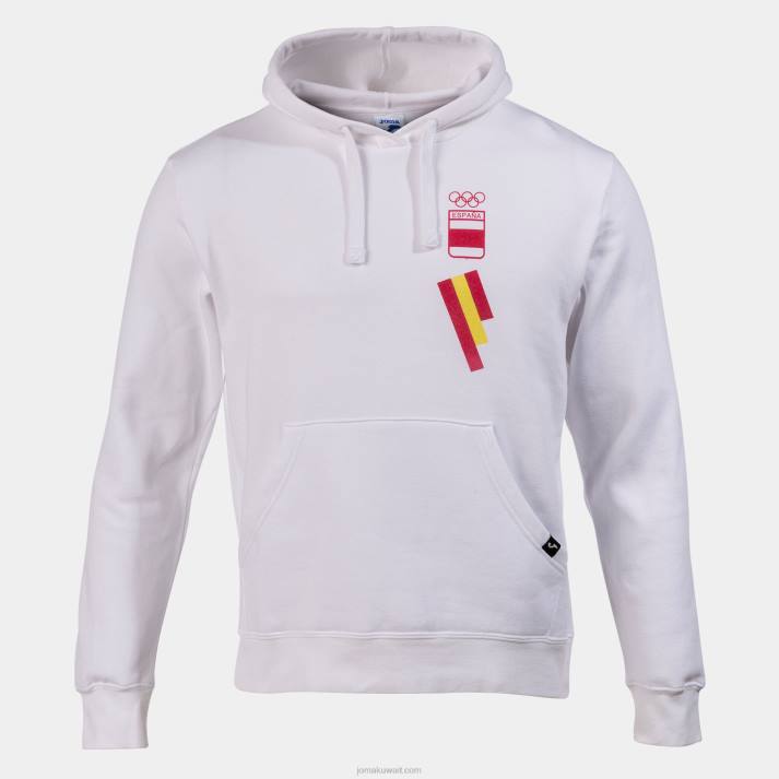 Joma 82P4R4295 أبيض مقنع سترة الترفيه اللجنة الأولمبية الإسبانية